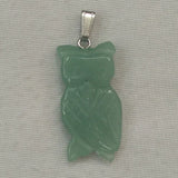Green Aventurine Owl Pendants for Jewelry Making 8pcs/lot