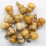 Mixed Natural Stone Calabash Pendant Necklace DZ153 Wholesale
