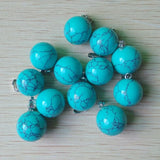 50pcs Hot Round Ball Stone Pendants for Jewelry Making