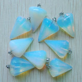 Opal Stone Faceted Pendulum Charms Pendants 10Pcs/Lots