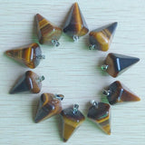 Tiger Eye Stone Faceted Pendulum Charms Pendants for Jewelry Making