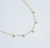 3mm CZ Charm Drop 925 Sterling Silver Choker Necklace