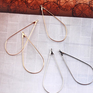 50pcs Water Droplets Metal Charms DIY Earring Pendants