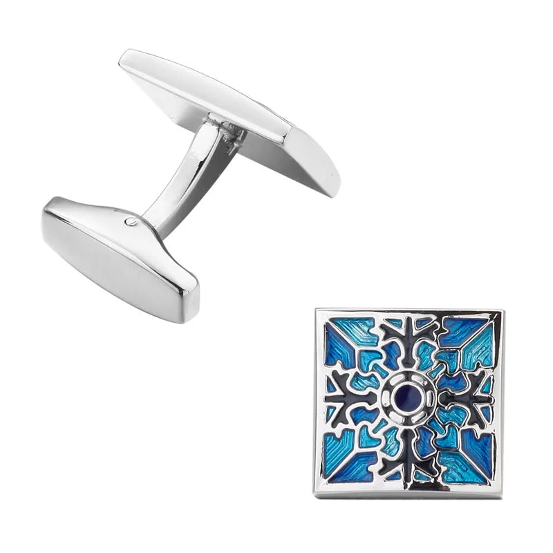 Men's Silver Cufflinks for Wedding Shirt Cuff Buttons