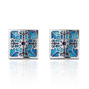 Men's Silver Cufflinks for Wedding Shirt Cuff Buttons