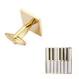 Musical Piano Enamel Cufflinks for Men