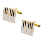 Musical Piano Enamel Cufflinks for Men