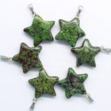 Natural Stone Star Pendant Necklace DZ152 Wholesale