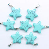 Natural Stone Star Pendant Necklace DZ152 Wholesale