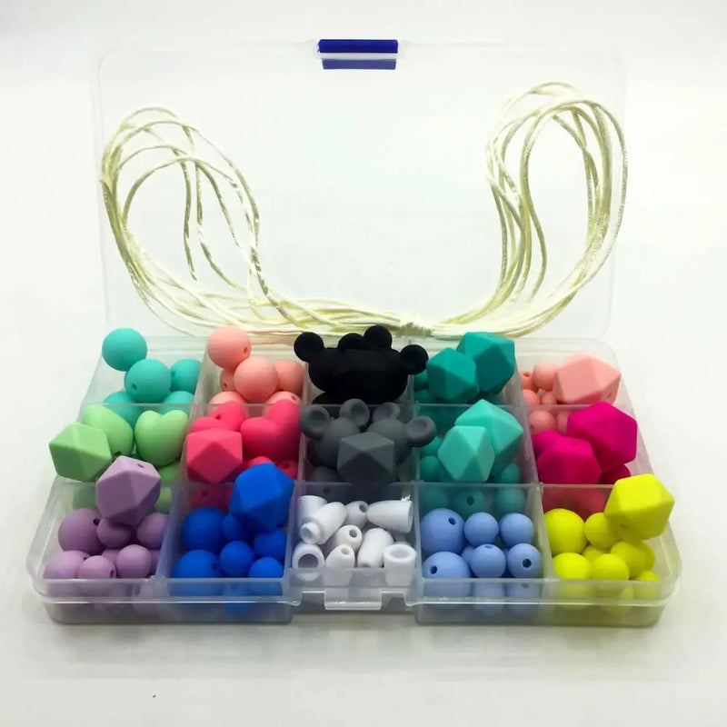 Silicone Teether Baby DIY Crafts Set Pacifier Clips Crib Toy