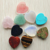 Natural Stone Heart Shape Cabochons Beads 25mm 10pcs/lot