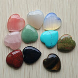 Natural Stone Heart Shape Cabochons Beads 25mm 10pcs/lot