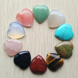 Natural Stone Heart Shape Cabochons Beads 25mm 10pcs/lot