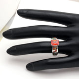 Red Opal Engagement Ring Size 5-12 Women