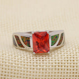 Red Opal Engagement Ring Size 5-12 Women