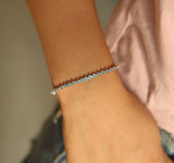 925 Silver Turquoise Stone Tennis Chain Bracelet