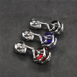 Skull Claws Stones Pendant Stainless Steel Biker Skull With Claw Pendant