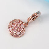 925 Silver Love Round Pendant Charm for Bracelets