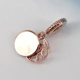 925 Silver Love Round Pendant Charm for Bracelets