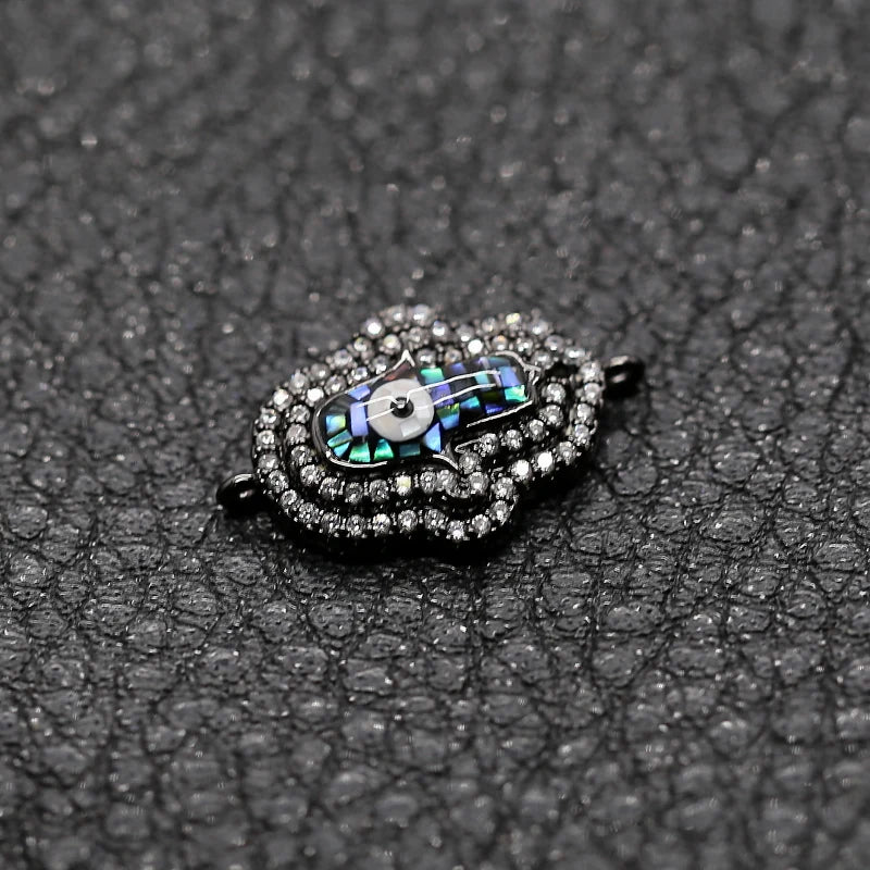 CZ Shell Charm Pendant Copper Jewelry Making Bracelets Necklaces