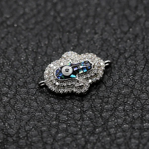 CZ Shell Charm Pendant Copper Jewelry Making Bracelets Necklaces