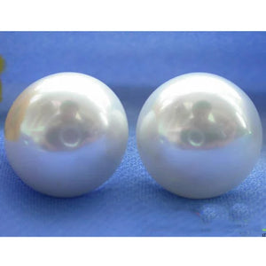 14mm Shell Pearl Earrings 925 Silver Stud Earring