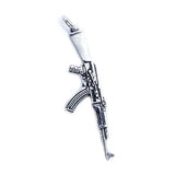AK47 Gun Pendant Key Chains Set Stainless Steel Jewelry Mens