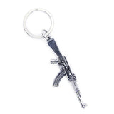 AK47 Gun Pendant Key Chains Set Stainless Steel Jewelry Mens