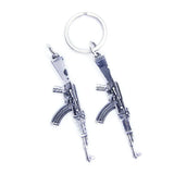 AK47 Gun Pendant Key Chains Set Stainless Steel Jewelry Mens