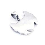 Jesus Feather Pendant Stainless Steel Biker Feather Pendant