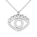 Crystal Eyes Necklace Plated Alloy Jewelry