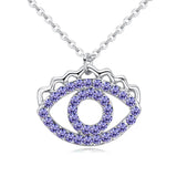 Crystal Eyes Necklace Plated Alloy Jewelry