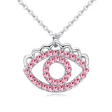 Crystal Eyes Necklace Plated Alloy Jewelry
