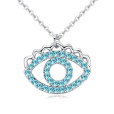 Crystal Eyes Necklace Plated Alloy Jewelry