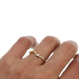 Decalite CZ Wave Ring Women Style Knuckle Ring Midi Finger Rings