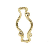 Decalite CZ Wave Ring Women Style Knuckle Ring Midi Finger Rings
