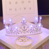 European Pearl Tiara Crown for Women Hair Ornaments