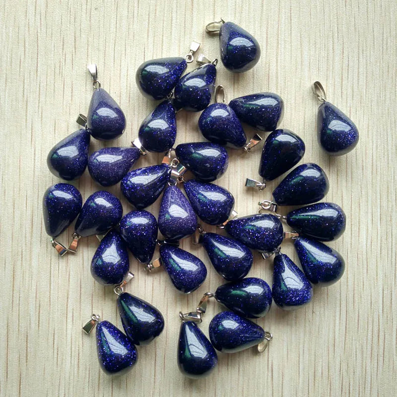 Hot Sand Stone Water Drop Pendants 50Pcs/Lot