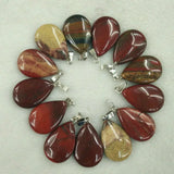 Rainbow Stone Water Drop Pendants 50pcs/lot