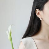 Pearl Earrings 925 Silver Jewelry Gift