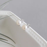 Pearl Earrings 925 Silver Jewelry Gift
