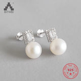 Pearl Earrings 925 Silver Jewelry Gift