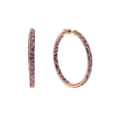 Multicolored Geometric Circle Earrings for Women, 50MM Size