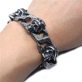 Real Pilot Ghost Chain Bracelet Stainless Steel Biker Bracelet