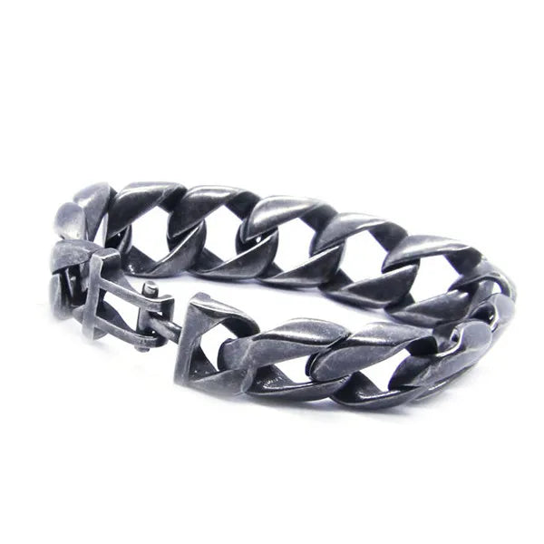 Rustic Retro Chain Bracelet Stainless Steel Band