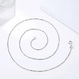 925 Silver Necklace for Women Girl Party Box Chain Jewelry