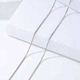 925 Silver Necklace for Women Girl Party Box Chain Jewelry