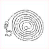 925 Silver Necklace for Women Girl Party Box Chain Jewelry