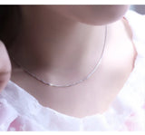 925 Silver Necklace for Women Girl Party Box Chain Jewelry