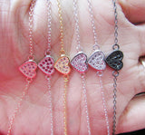 925 Silver cz Heart Bracelet for Women